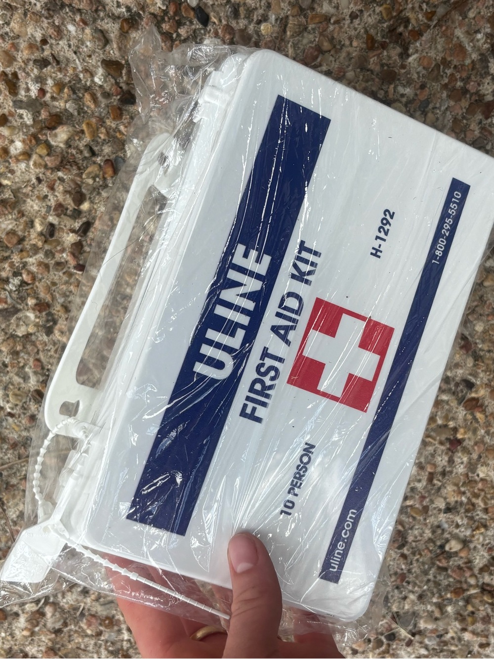 White First Aid Kit - Compact 10-Person Medical Kit